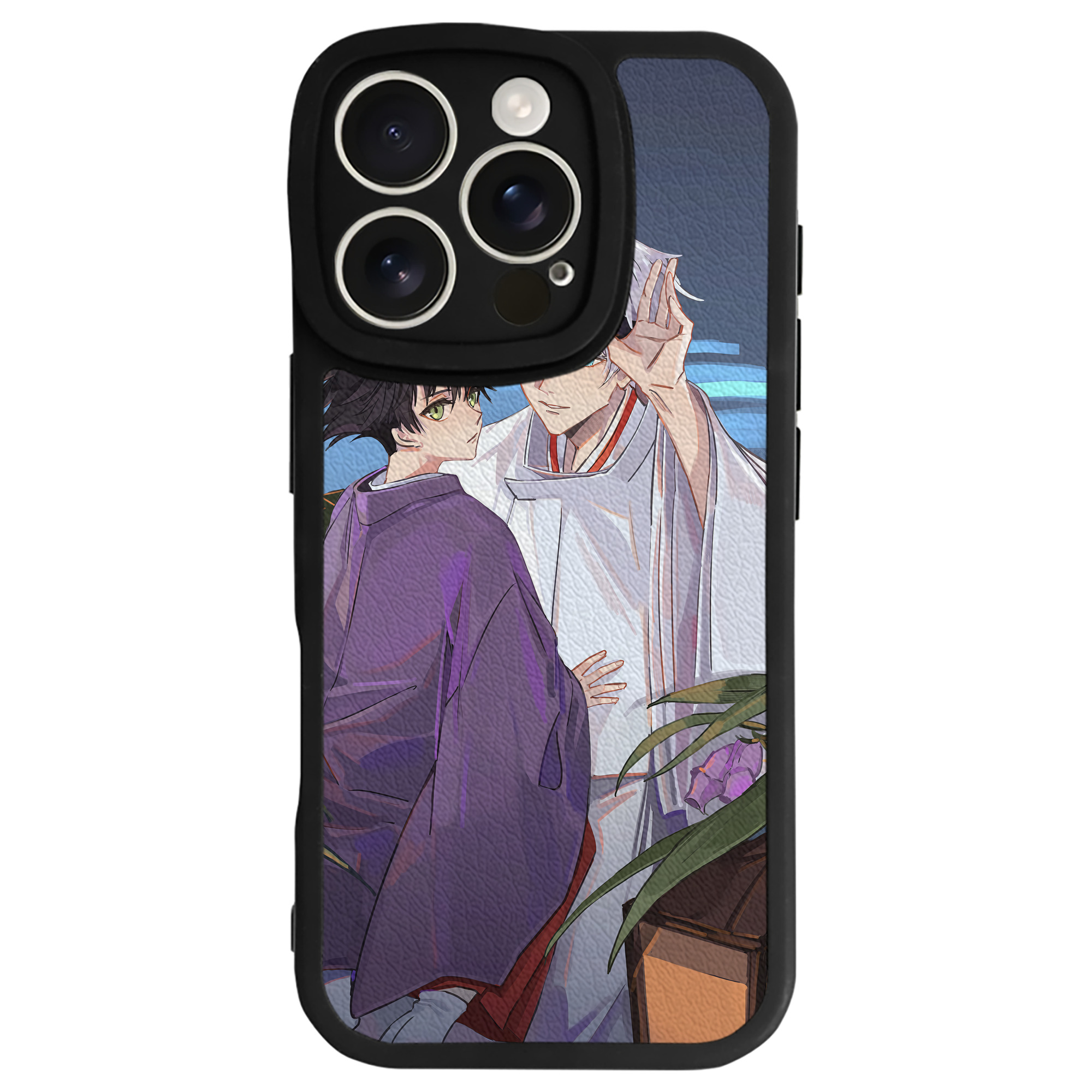（画像用） 呪術廻戦 Jujutsu Kaisen 【iPhone 16シリーズ対応】シリコンスマホケース（レザー調） 材質：シリコン